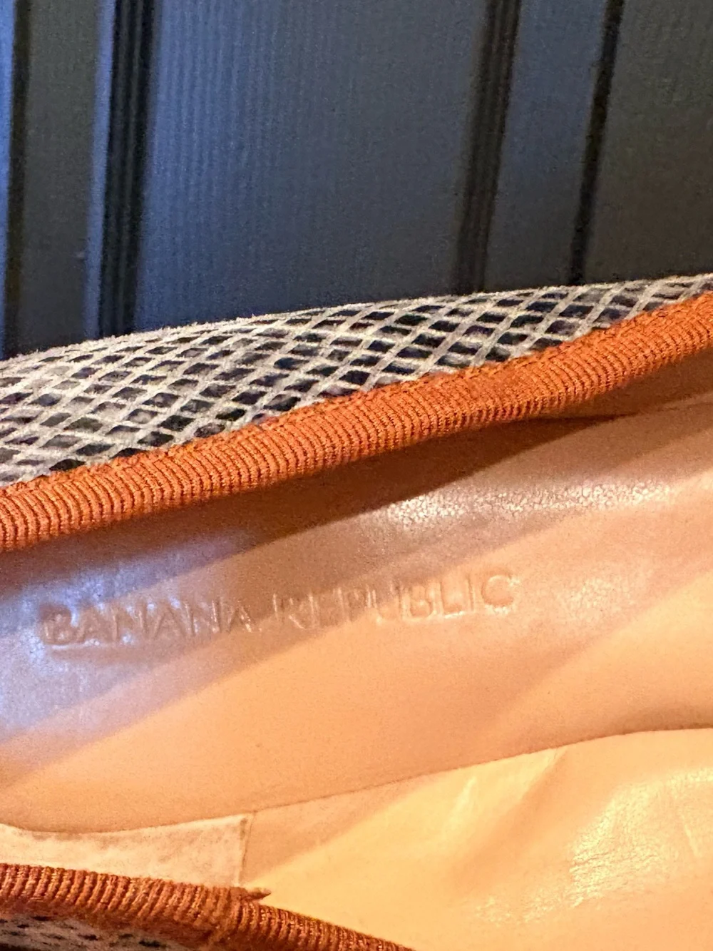 Banana Republic Leather Snakeskin Print Ballet Flats 9